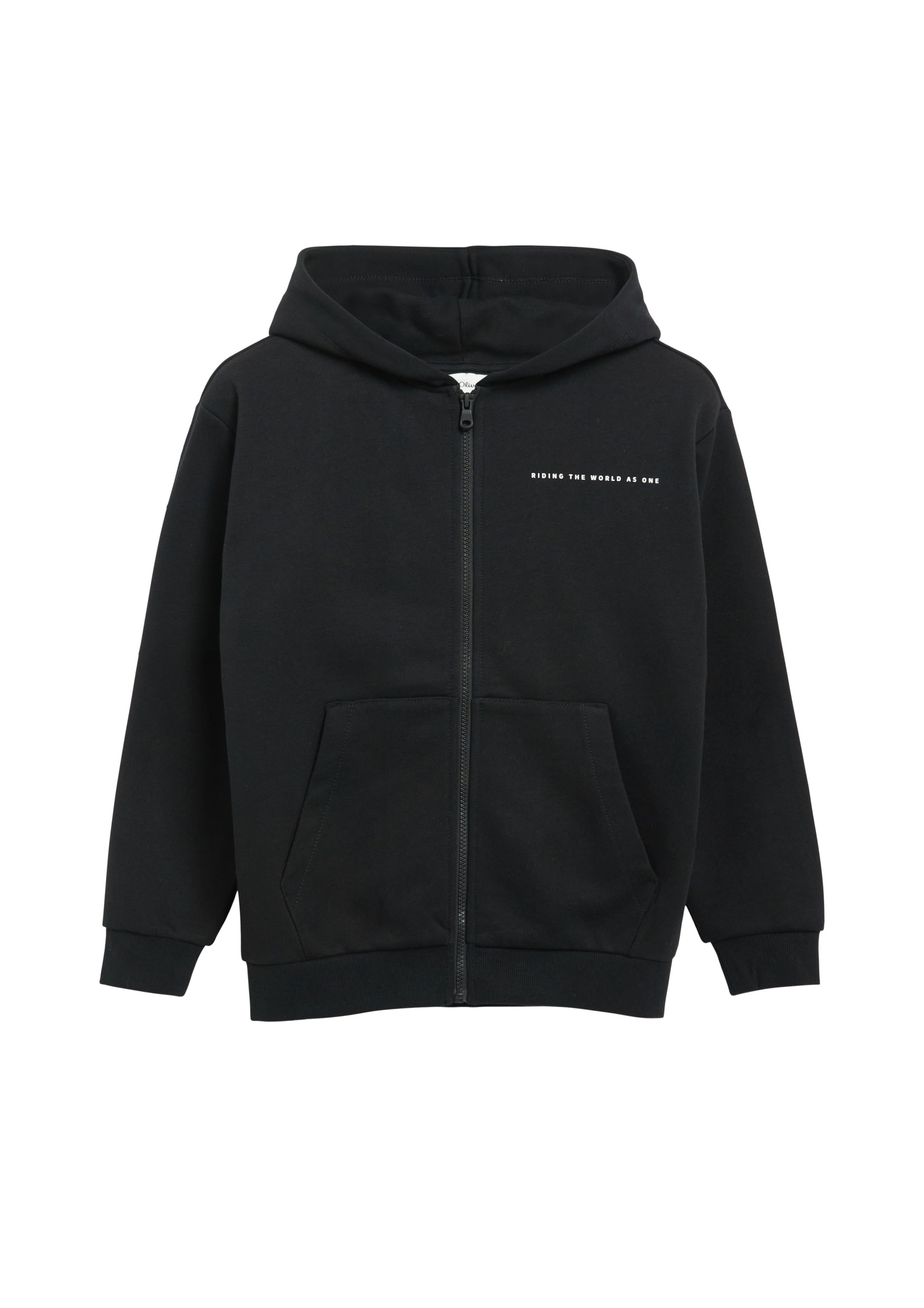 Veste de survêtement s.Oliver en noir : devant