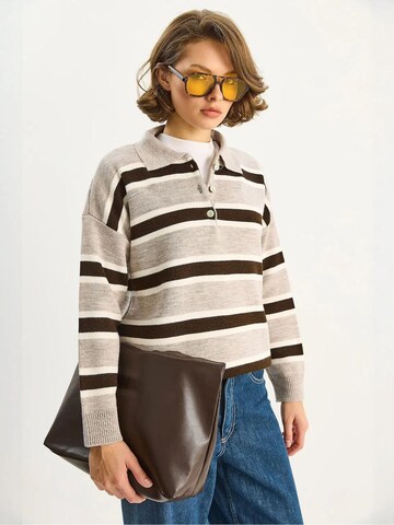 Pull-over Bianco Lucci en beige