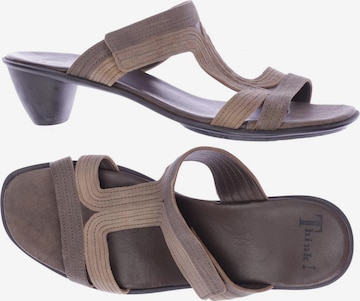 THINK! Sandals & High-Heeled Sandals in 40 in Brown: front