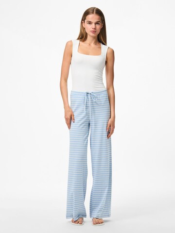 PIECES Wide leg Broek 'PCMonique' in Blauw