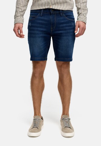 Coupe slim Jean 'Fly' INDICODE JEANS en bleu : devant