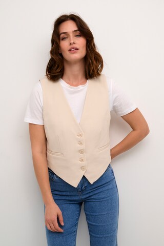 Gilet de costume 'Sakura' Kaffe en beige : devant