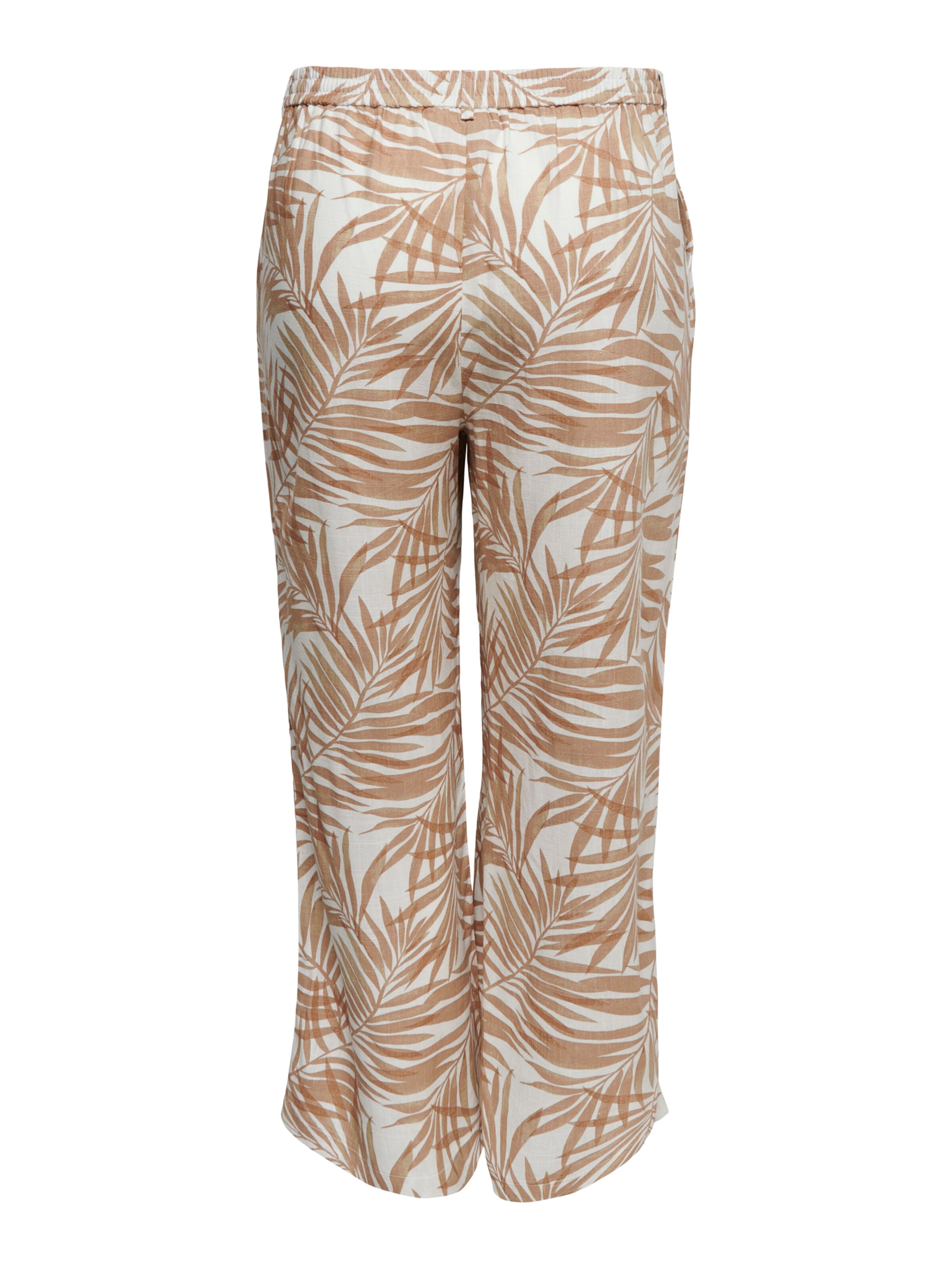 ONLY Carmakoma Wide leg Pleat-Front Pants 'CAREMMIA-SIESTA' in White