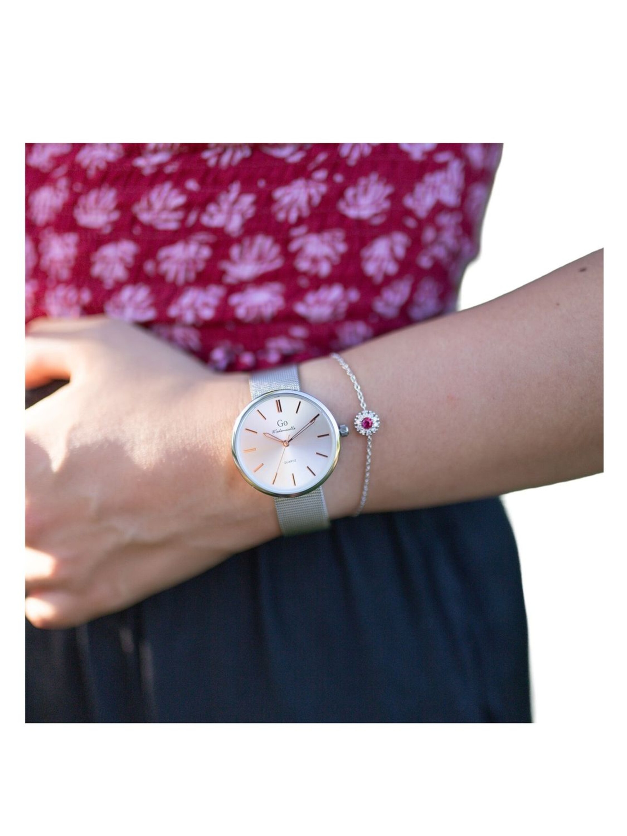 GO GirlOnly Analog watch in Silver: front