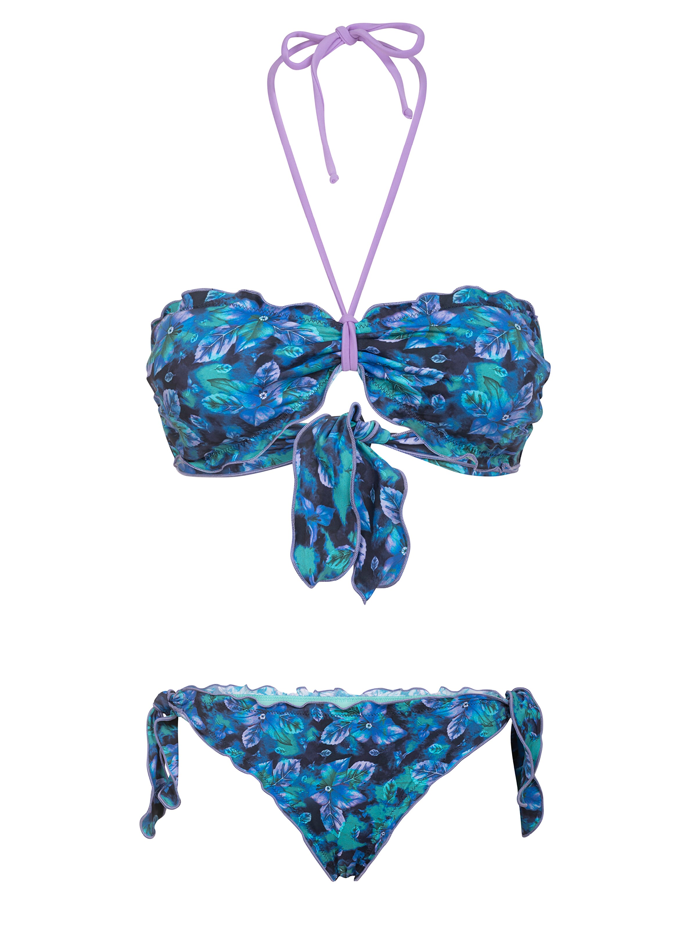 Bikinville Bandeau Bikini 'Fru Fru'‌‌‌‌‌‌ in Blau