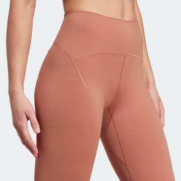 ADIDAS PERFORMANCE Skinny Sporthose 'Studio Luxe' in Braun