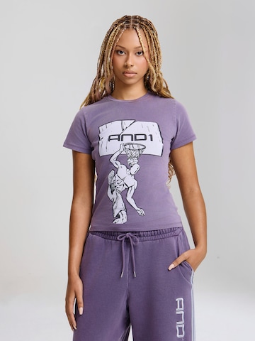 AND1 - Camiseta en lila: frente