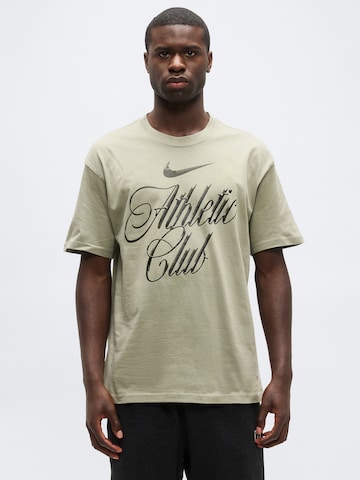 T-Shirt fonctionnel NIKE en vert : devant