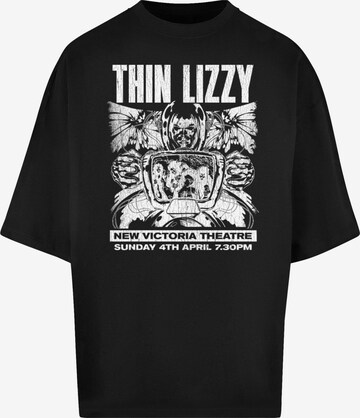 Merchcode Shirt 'Thin Lizzy - New Victoria Theatre' in Zwart: voorkant