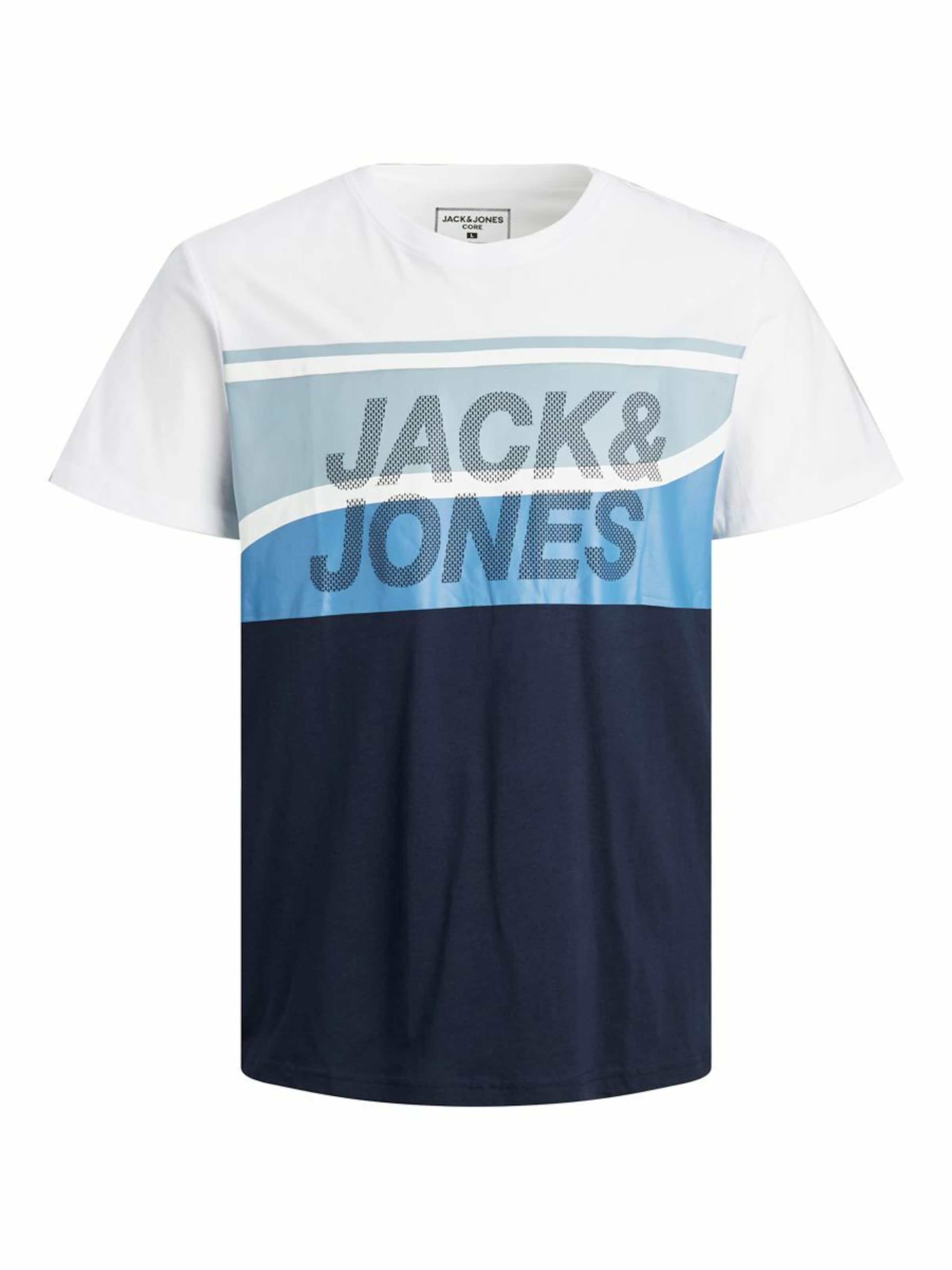 T-Shirt 'Resist' JACK & JONES en bleu : devant
