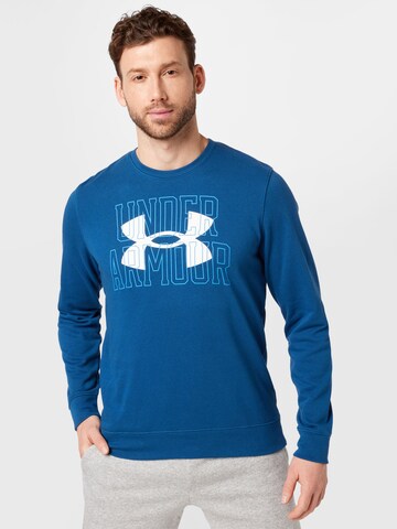 UNDER ARMOUR Athletic Sweatshirt in Blue: front