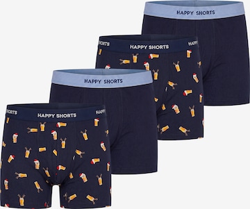 Boxers ' Jersey X-Mas ' Happy Shorts en bleu : devant