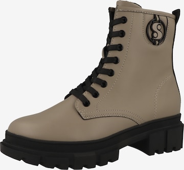 Stivaletto stringato di s.Oliver in beige: frontale