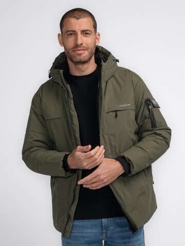 Petrol Industries Winter Parka 'Eek' in Green: front