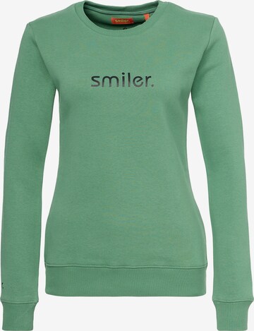 smiler. Sweatshirt 'Cuddle' in Green: front