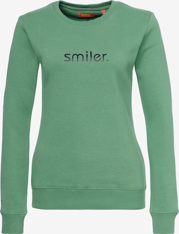 smiler. Sweatshirt 'Cuddle' in Groen: voorkant