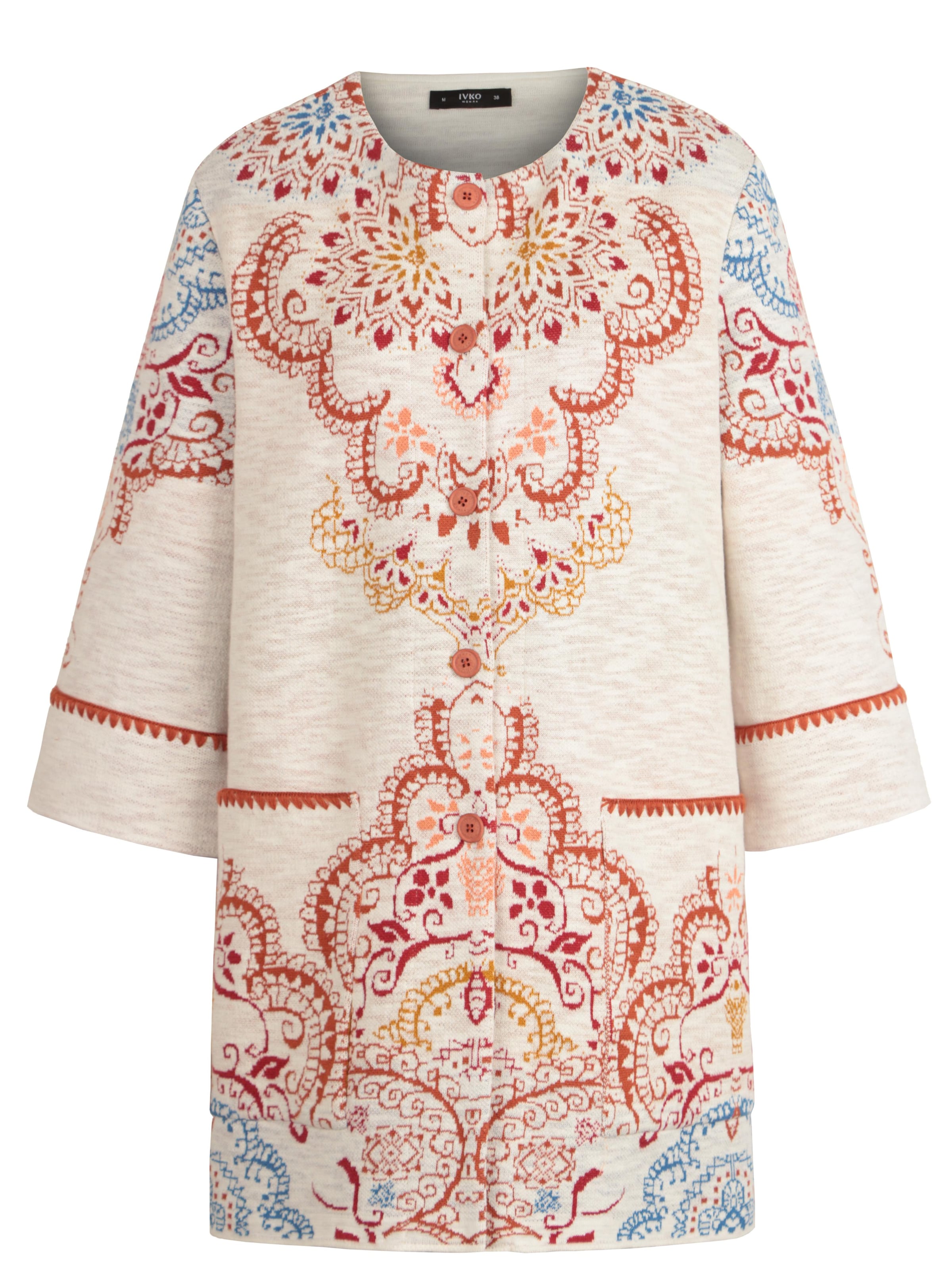 IVKO Knitted Coat in Brown: front