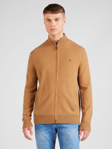 Polo Ralph Lauren Knit Cardigan in Brown: front