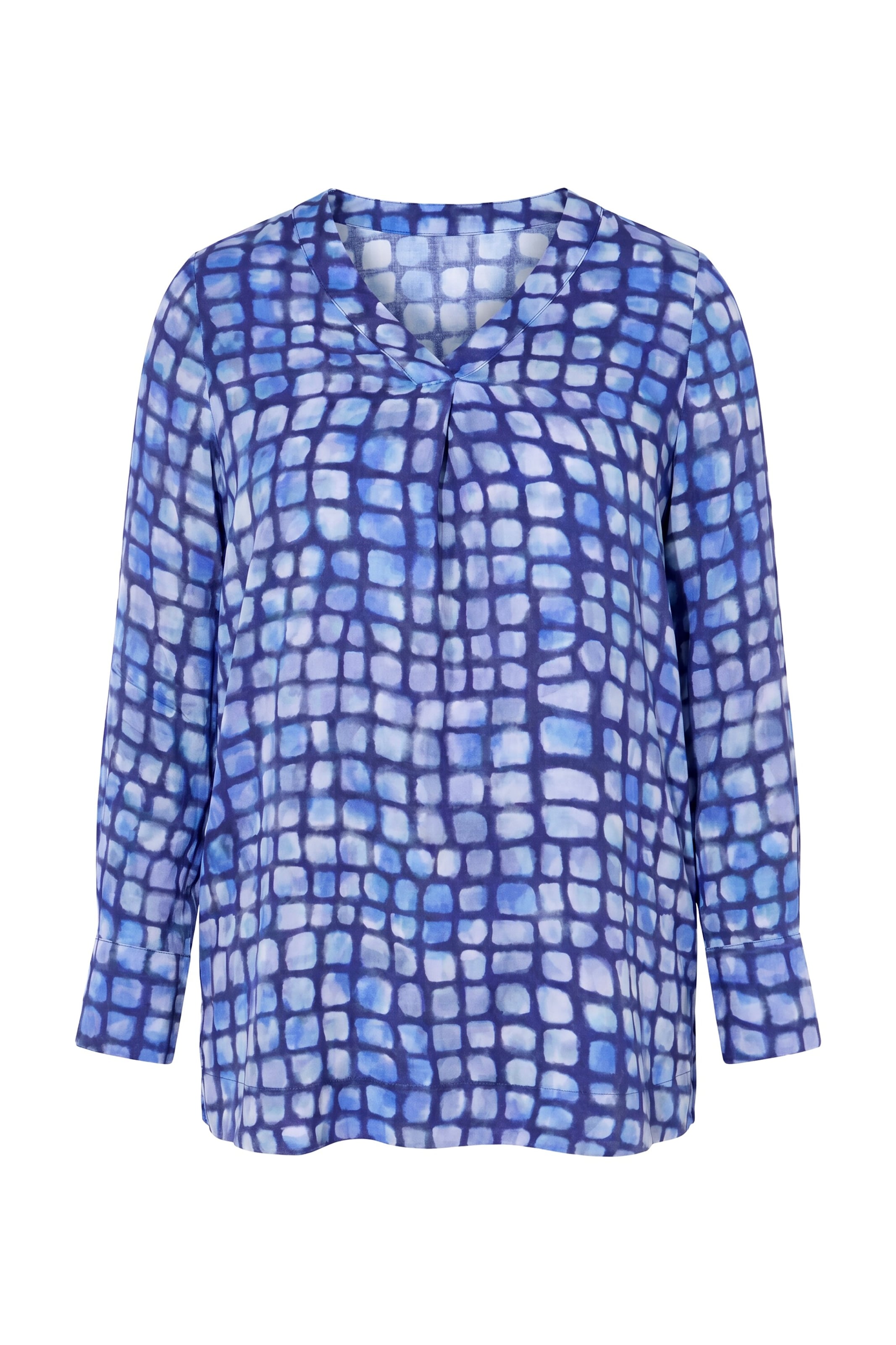 Ulla Popken Bluse in Blau: Vorderseite