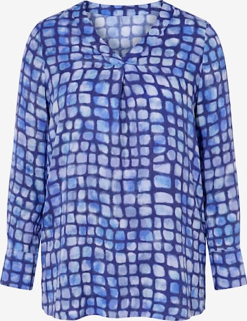 Ulla Popken Bluse in Blau: Vorderseite