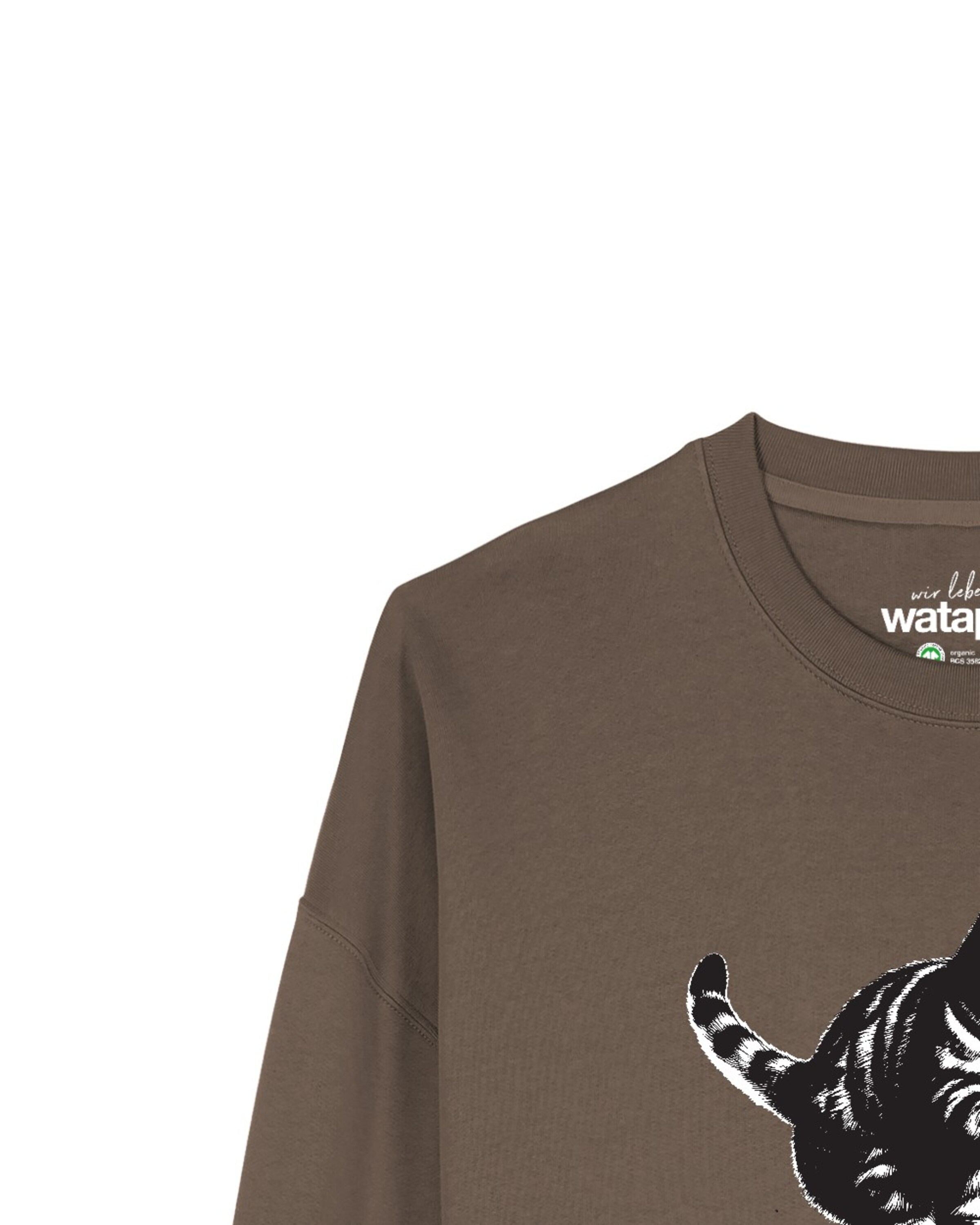 Watapparel Sweatshirt 'Savage Cat ' in Bruin