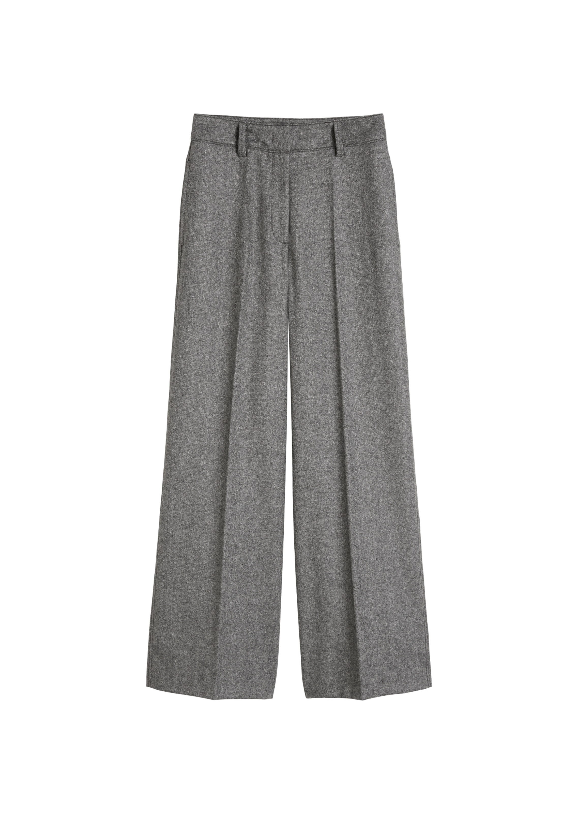 Marc O'Polo Wide Leg Bügelfaltenhose in Grau: Vorderseite