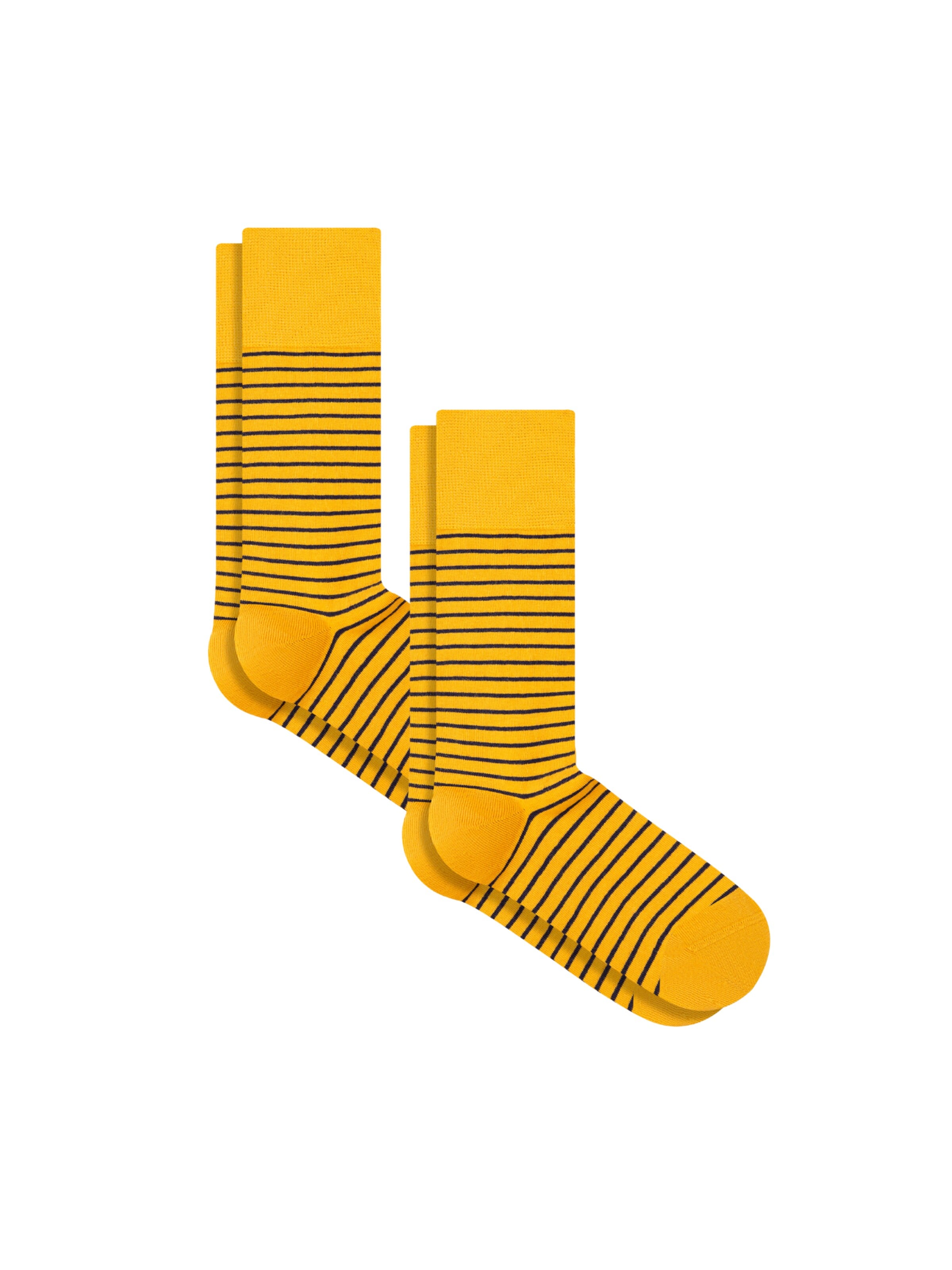 Albero Natur Socks 'Bio-Baumwoll-Socken mit längerem Bündchen - 2er Pack' in Yellow: front