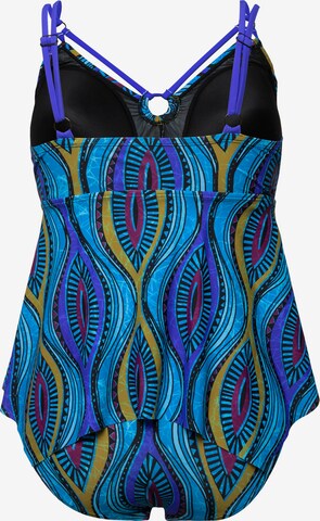 Bustier Tankini Ulla Popken en mélange de couleurs