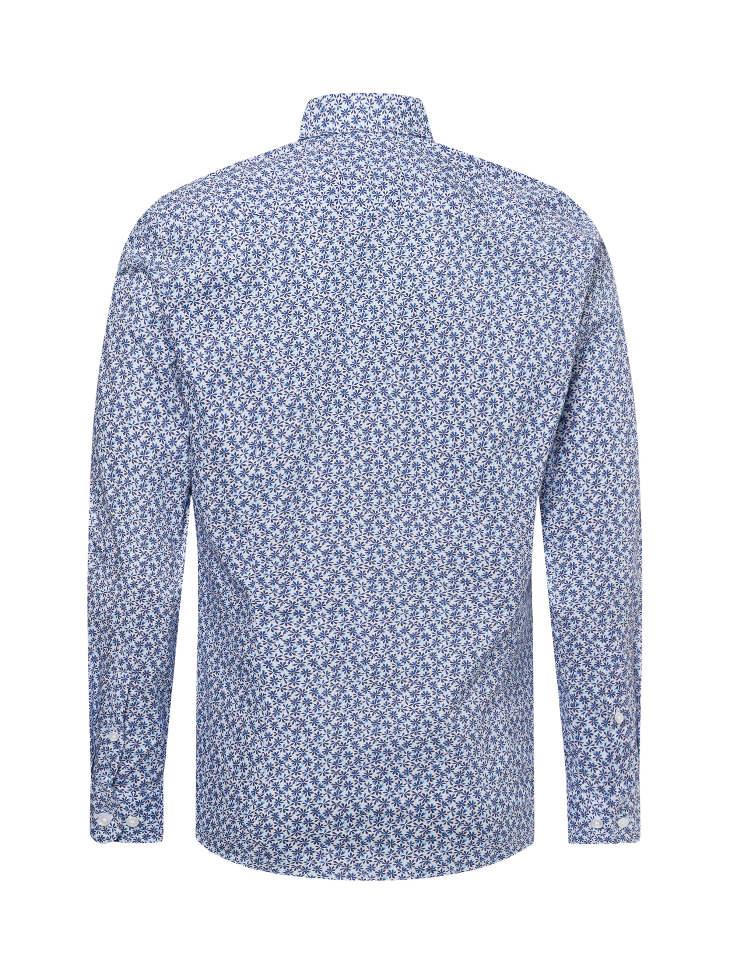 Finshley & Harding Slim fit Button Up Shirt in Blue