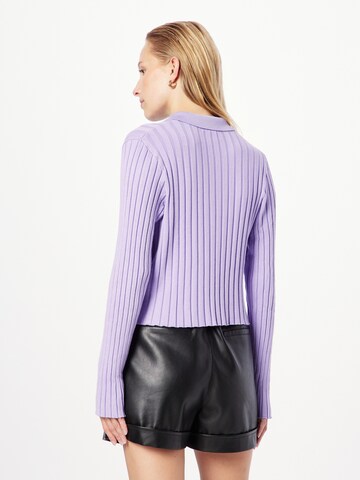 Monki Knit Cardigan in Purple