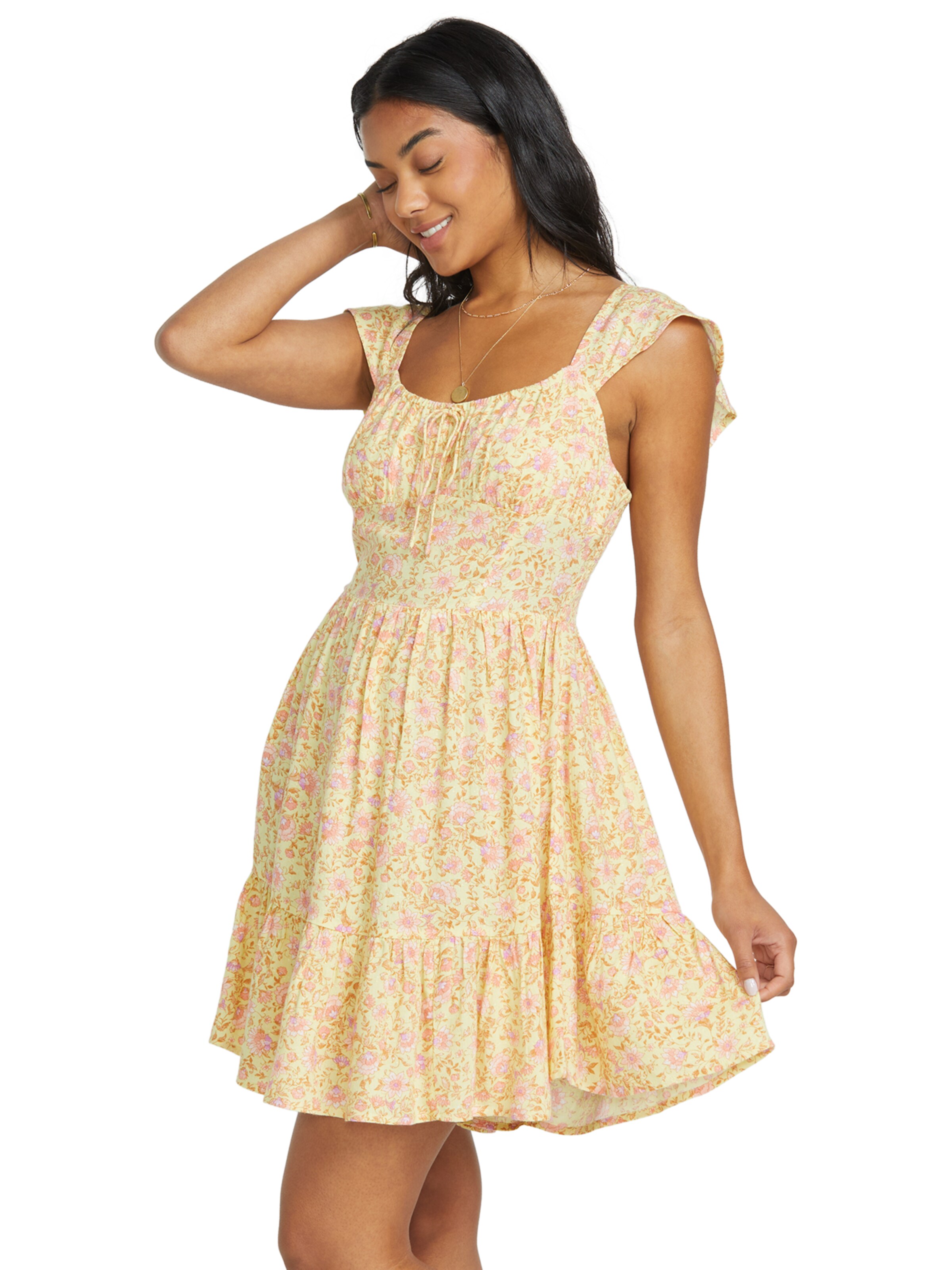 BILLABONG Jurk 'Sweet Bouquet' in Geel