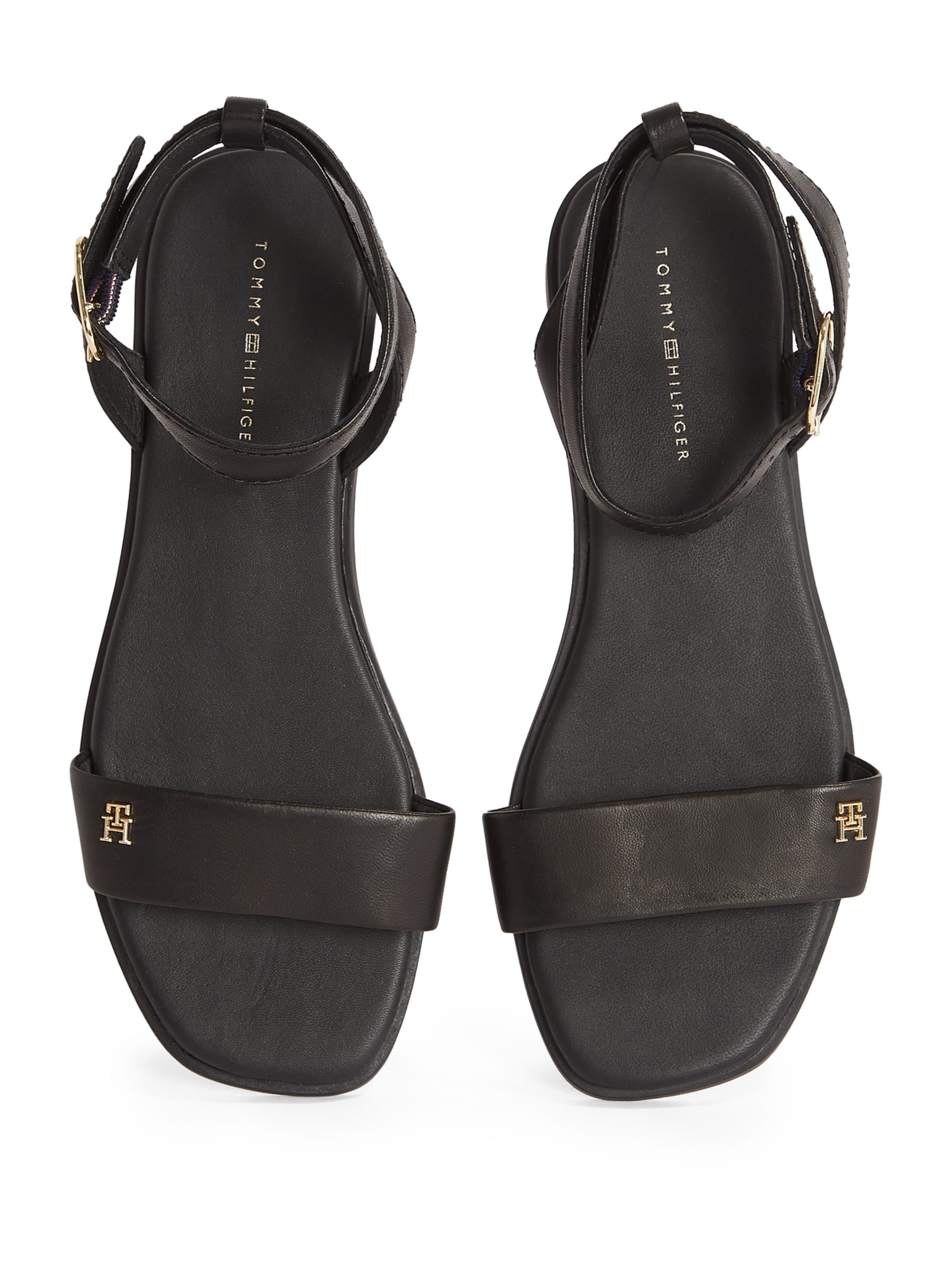 Sandale cu baretă de la TOMMY HILFIGER pe negru