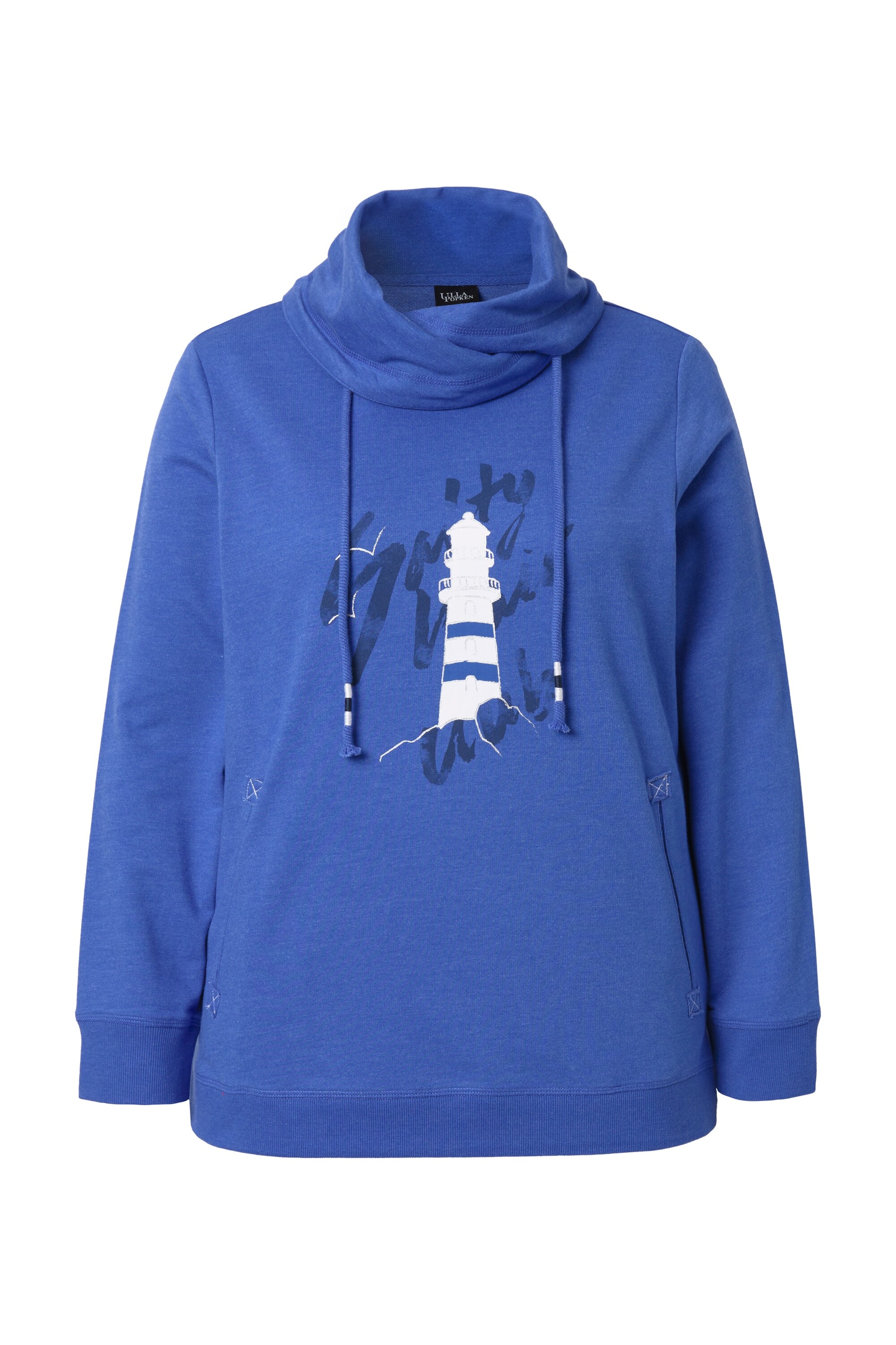 Ulla Popken Sweatshirt in Blau: Vorderseite