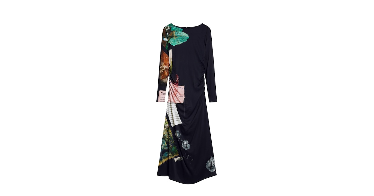 Desigual Women's Desigual Long Sleeve Dress Desigual COLLAGE ASYMMETRICAL Maxi Dress Black Desigual Women's Desigual Long Sleeve Dress Desigual COLLAGE ASYMMETRICAL Maxi Dress Black