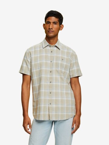 ESPRIT Regular fit Button Up Shirt in Green: front