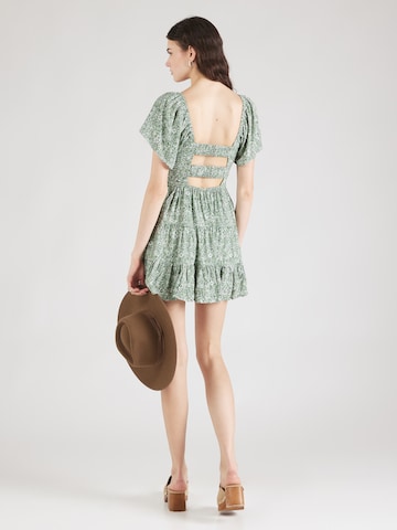HOLLISTER Letní šaty 'CHANNELED' – zelená
