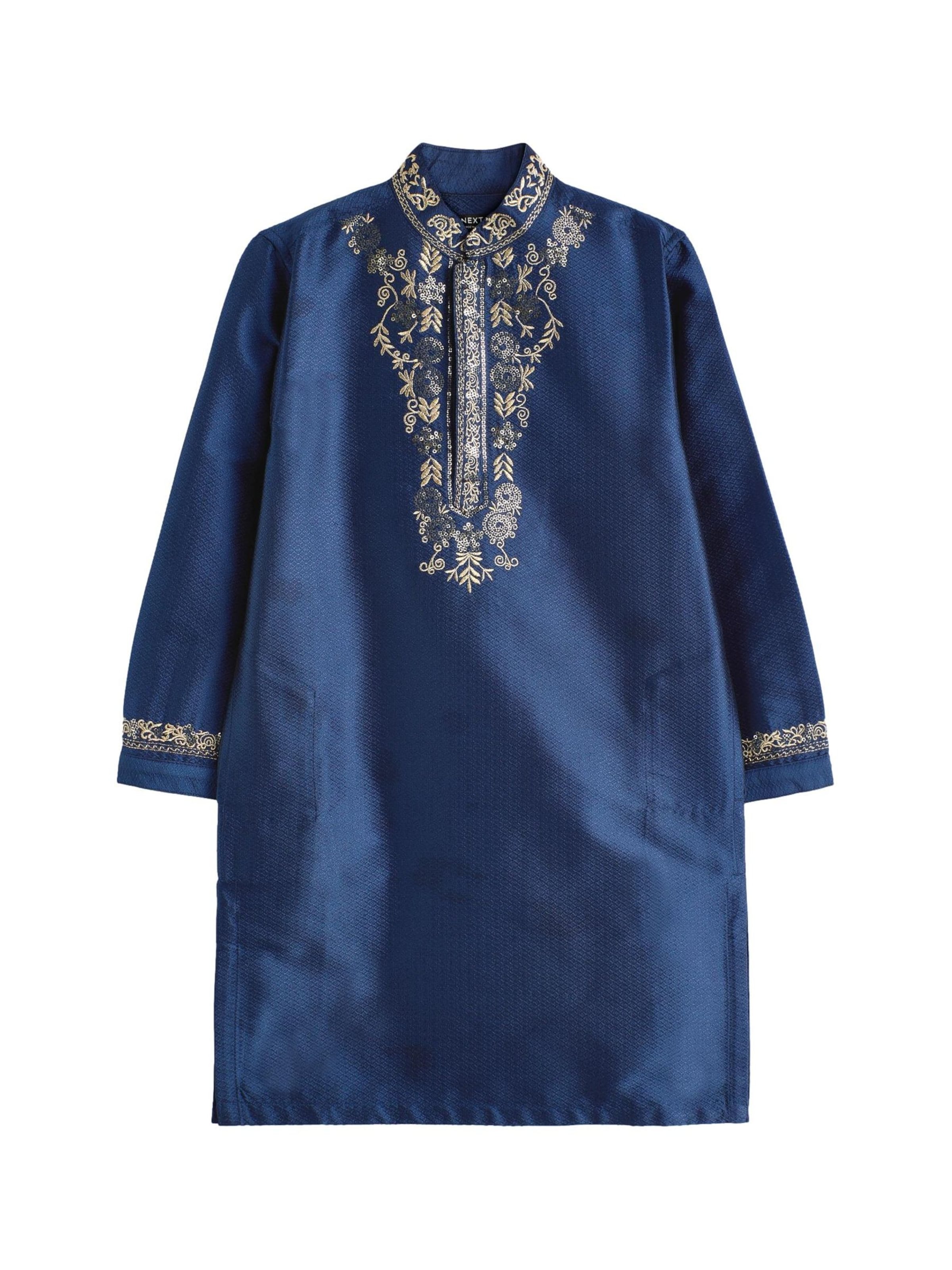 Next Regular fit Button up shirt in Blue: front