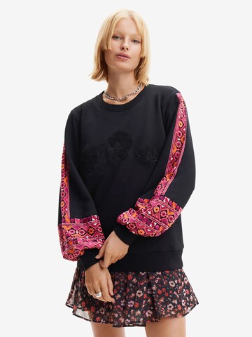 Desigual Sweatshirt in Black: front