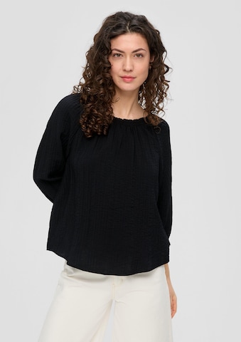 s.Oliver Blouse in Zwart: voorkant