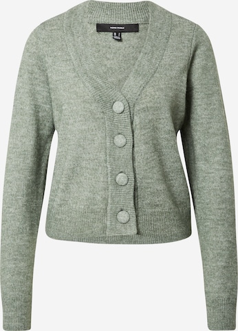 VERO MODA Gebreid vest 'Vigga' in Groen: voorkant