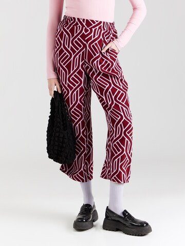 s.Oliver BLACK LABEL Wide leg Broek in Rood: voorkant