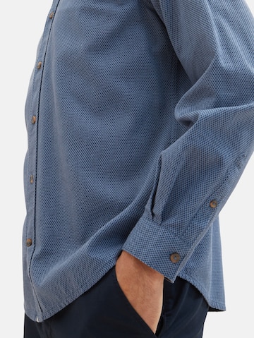 TOM TAILOR Regular fit Button Up Shirt in Blue