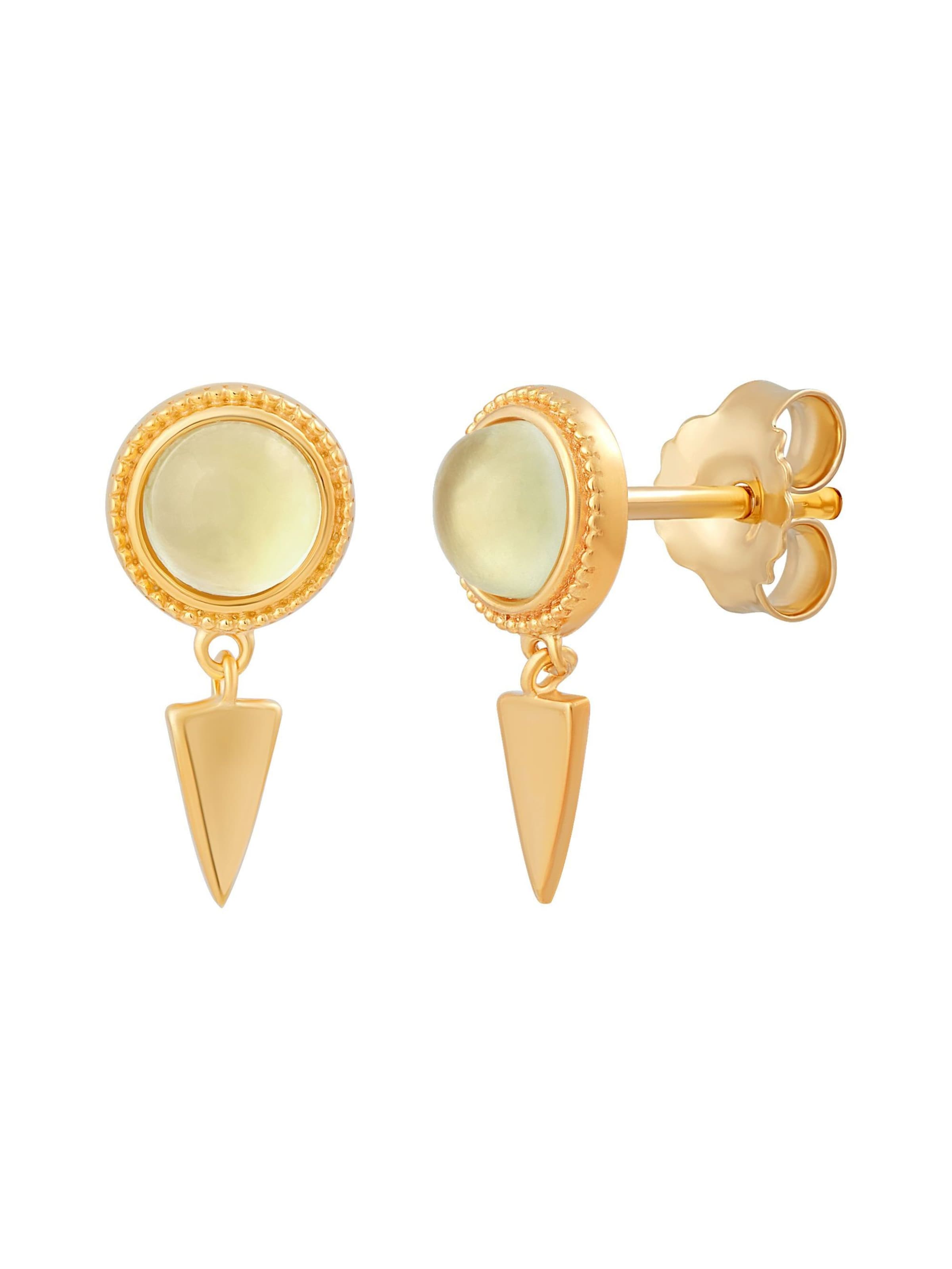 Boucles d'oreilles caï en jaune : devant