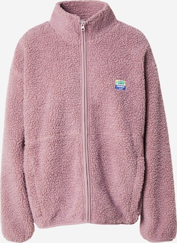 AMERICAN VINTAGE Fleece jas 'HOKTOWN' in Roze: voorkant