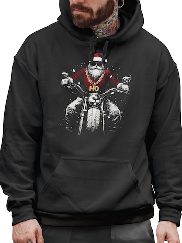 Neverless Pullover 'Santa Biker'‌‌‌ in Schwarz