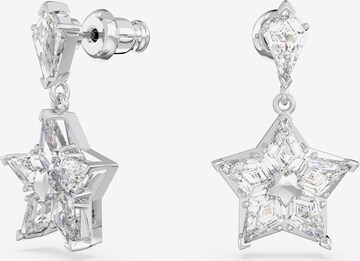 Boucles d'oreilles Swarovski en argent : devant