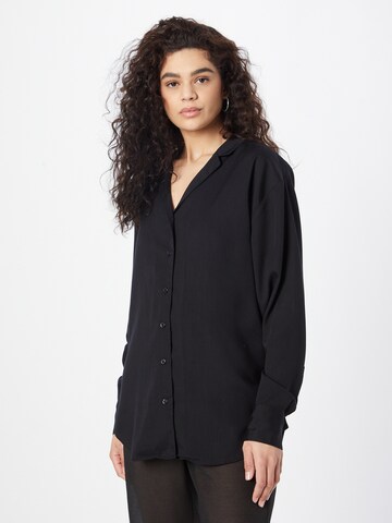 WEEKDAY Blouse 'Align' in Zwart: voorkant