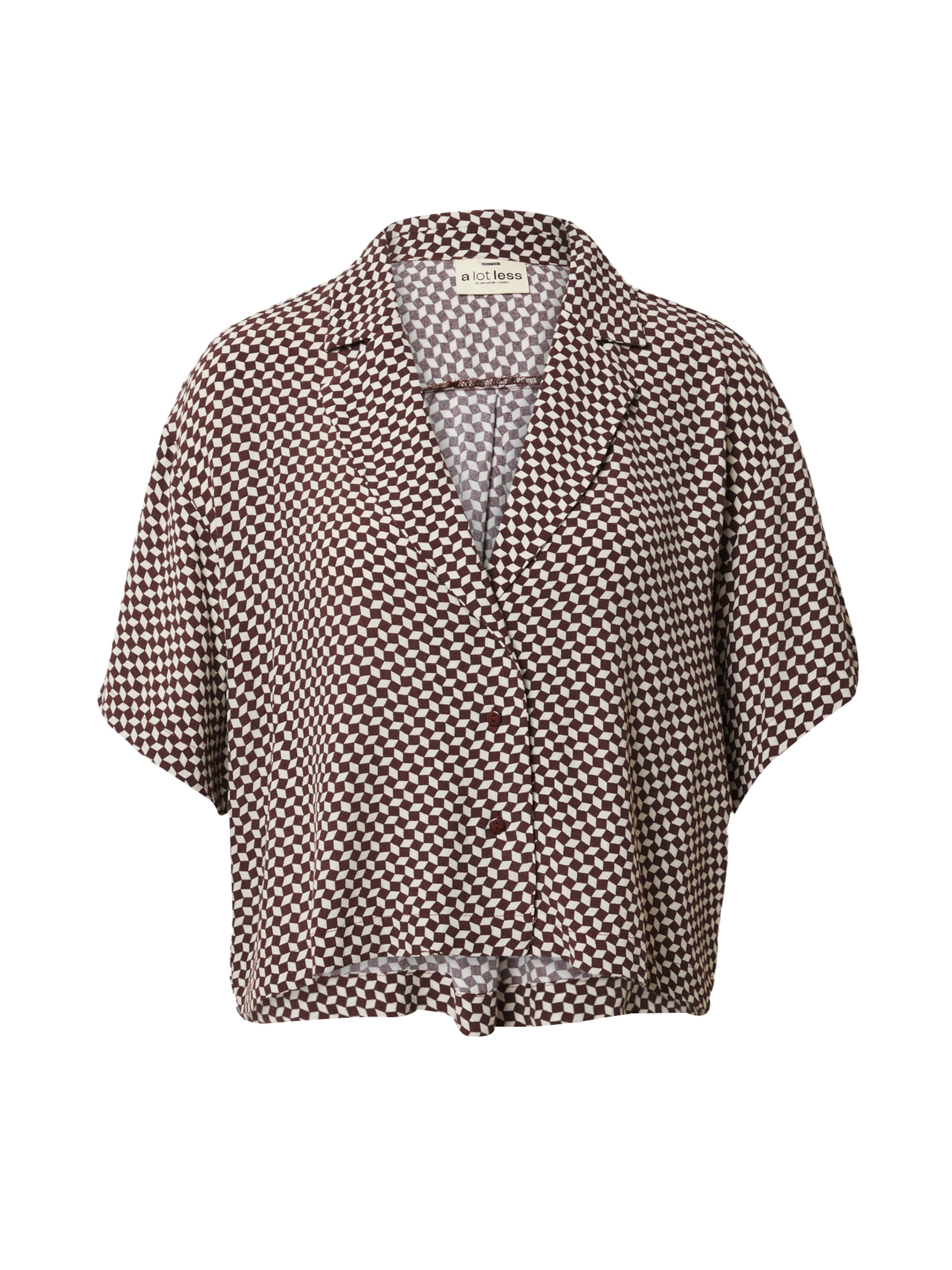 A LOT LESS - Blusa 'Rosa' en marrón: frente