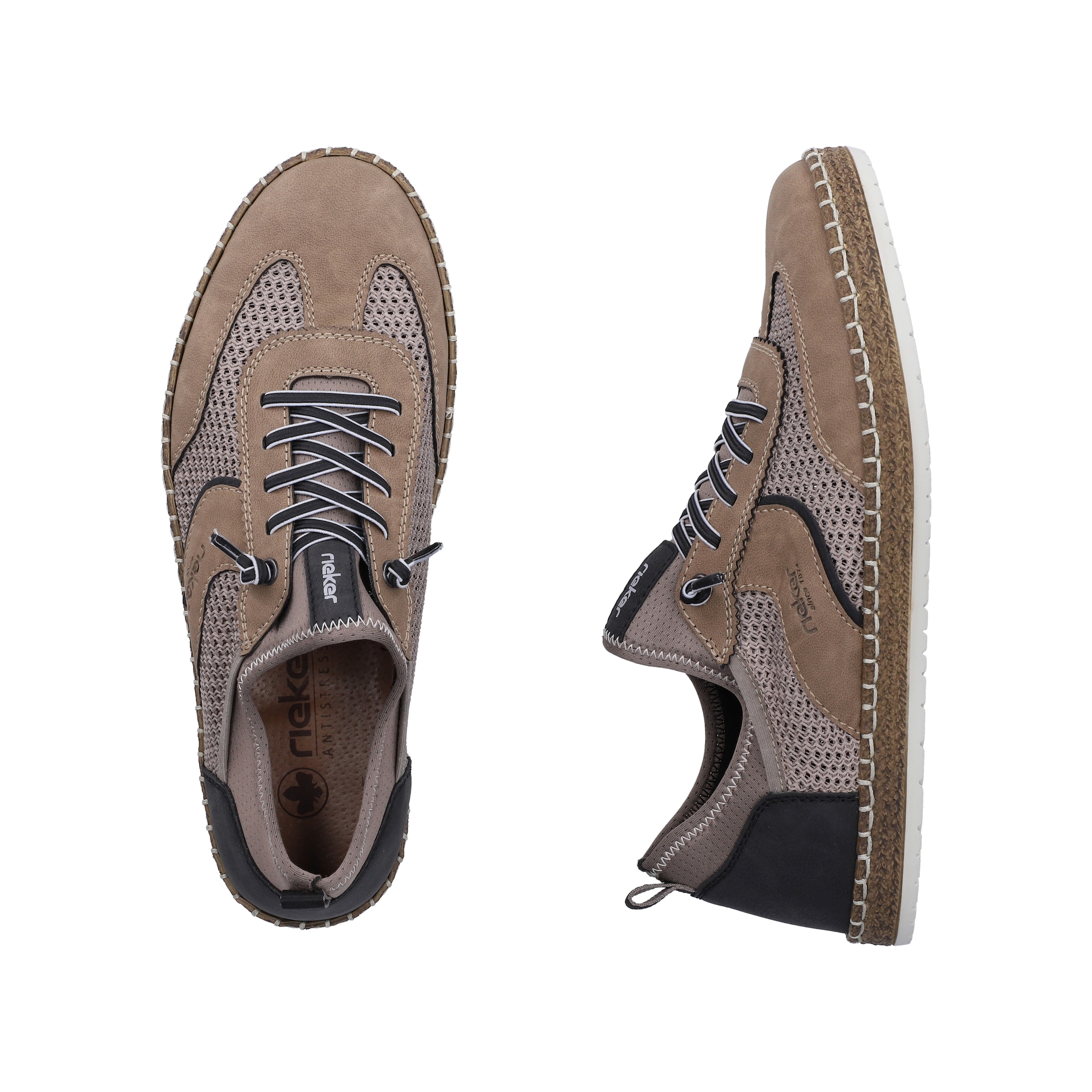 Rieker Schnürschuh in Beige