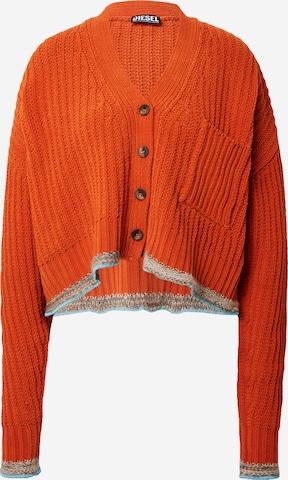 DIESEL Knit Cardigan 'AUGUSTA' in Orange: front